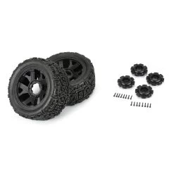 Duratrax 1/6 Warthog F/R 5.7" Monster Truck Tires MTD 24mm Black Ripper (2) -Duratrax DTX564110 A3 DEQM2EY7