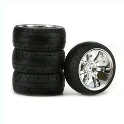 Duratrax 7-Spoke Chrome 10mm Off-Set ST, Radial (4)