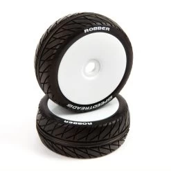 Duratrax SpeedTreads Robber Mounted (2): 1/8 Buggy