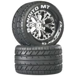 Duratrax Bandito MT 2.8" 2WD Mounted Rear Tires, Chrome (2)