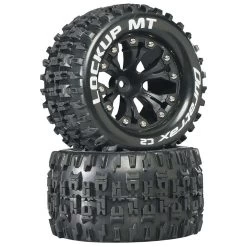 Duratrax Lockup MT 2.8" 2WD Mounted 1/2" Offset Tires, Black (2)