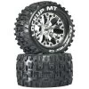 Duratrax Lockup MT 2.8" 2WD Mounted 1/2" Offset Tires, Chrome (2) -Duratrax DTXC3511 A0 516RQDV7