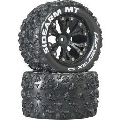 Duratrax Sidearm MT 2.8" Mounted 1/2" Offset C2 Tires, Black (2)