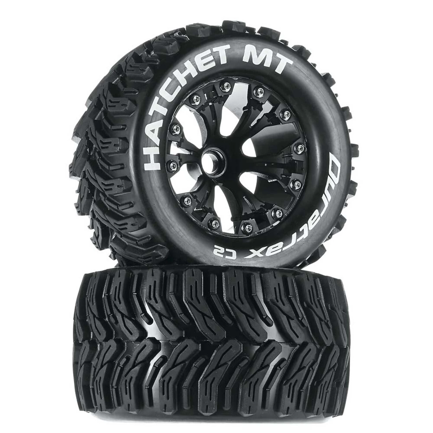 Duratrax Hatchet MT 2.8" 2WD Mounted Front Tires, Black (2) 3 Duratrax Hatchet MT 2.8" 2WD Mounted Front Tires, Black (2)
