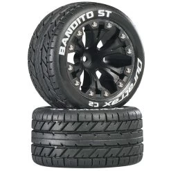 Duratrax Bandito ST 2.8 Mounted 1/2" Offset C2 Tires, Black (2)
