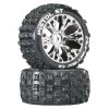 Duratrax Pistol ST 2.8" 2WD Mounted Rear C2 Tires, Chrome (2) -Duratrax DTXC3555 A0 S3BQ6KB9