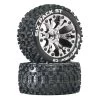 Duratrax Six Pack ST 2.8" 2WD Mounted Front C2 Tires, Chrome (2) -Duratrax DTXC3559 A0 3A3DKI71