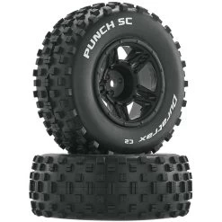 Duratrax Punch SC C2 Mounted Front Tires: Slash (2)