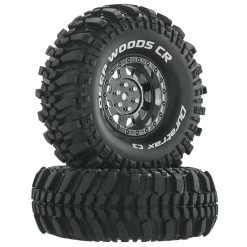 Duratrax Eep Woods CR C3 Mounted 1.9" Crawler Tires, Chrome (2)