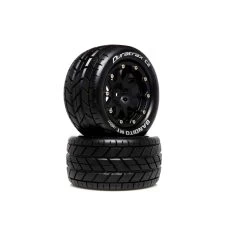 Duratrax Bandito MT Belted 2.8" 2WD Mounted Rear Tires, 0 Offset, Black (2)