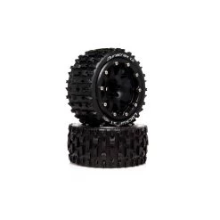 Duratrax Lockup ST Belted 2.8" 2WD Mounted Rear Tires, .5 Offset, Black (2)