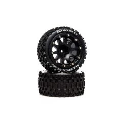Duratrax Six Pack ST Belted 2.8" 2WD Mounted Rear Tires, .5 Offset, Black (2)