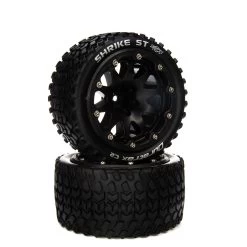 Duratrax Binder ST Belted 2.8" Mounted Front/Rear Tires, 14mm Black (2)