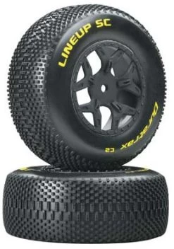 DTXC3683 - Lineup SC Tire C2 Mounted Losi Ten SCTE 4x4 (2) By DURATRAX @ Great Hobbies