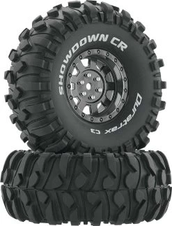 DTXC4035 - Showdown CR C3 Mounted 1.9" Crawler Black Chrome (2) By DURATRAX @ Great Hobbies