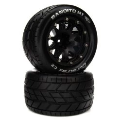 Duratrax Front/Rear Bandito MT Belted 2.8" 14mm Mounted Tires, Black (2)