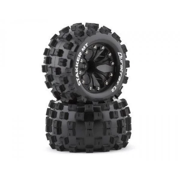 Duratrax Front/Rear Stakker MT 2.8 Mounted Wheels, C2, 0.5 Offset, Black (2) 3 Duratrax Front/Rear Stakker MT 2.8 Mounted Wheels, C2, 0.5 Offset, Black (2)