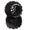 Duratrax Stakker 1/8 MT Mounted 1/2" Offset Black Wheels, 17mm Hex (2) -Duratrax duratrax dtx dtxc5581 01