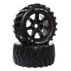 Duratrax Hatchet X Belted Mounted Black 24mm Wheels (Kraton 8S) (2) -Duratrax duratrax dtx dtxc5588 01