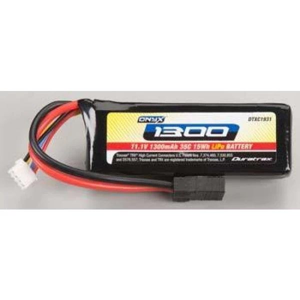 Duratrax LiPo Battery 1300mAh 35C 11.1V (3S) With Traxxas Connector 3 Duratrax LiPo Battery 1300mAh 35C 11.1V (3S) With Traxxas Connector