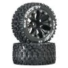 DuraTrax Sixpack ST 2.8" Mounted Truck Tires 2WD, Black (2) -Duratrax duratrax dtxc3562 01