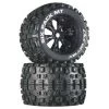 Six Pack MT 3.8 Mounted Black (2) -Duratrax duratrax dtxc3582 01