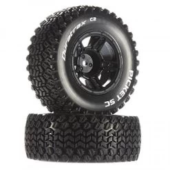 Duratrax Picket SC C2 Mounted Tires (Traxxas Slash Front) (2)